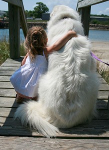 Girl and dog