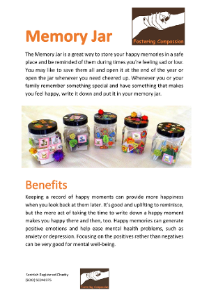 Activity Sheet - Memory Jars